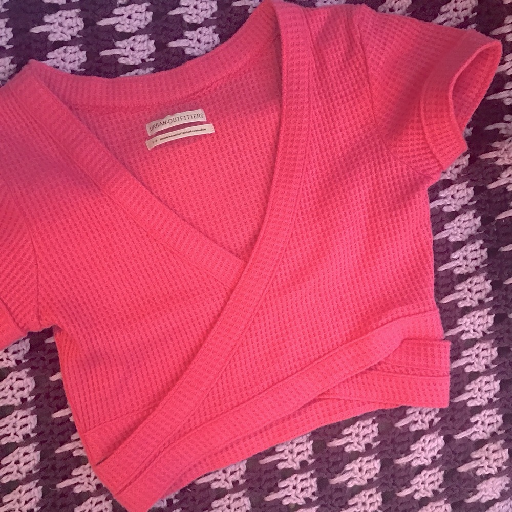 Urban Outfitters Pink Wrap Top